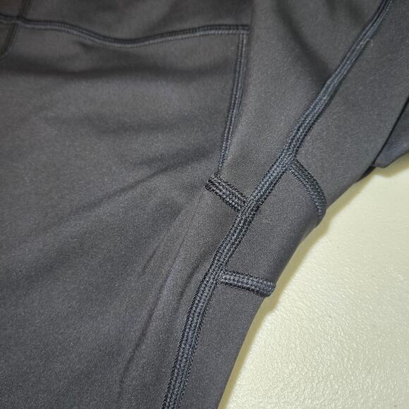 Athleta Mid Rise Mesh Contender Capri Black Leggings Women's Size Medium Petite - Picture 5 of 7